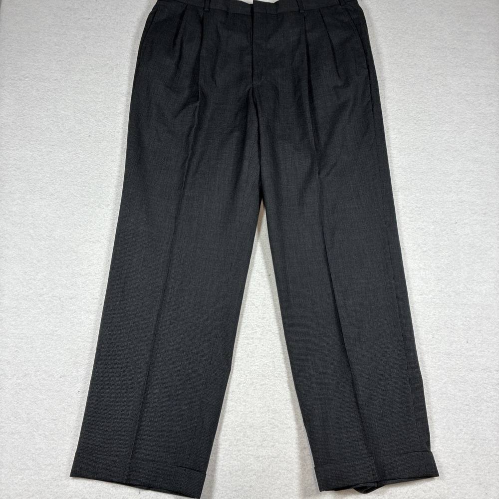 Vintage Brooks Brothers Makers Brooksease Wool Pants Mens Gray Talon Zip 38x32